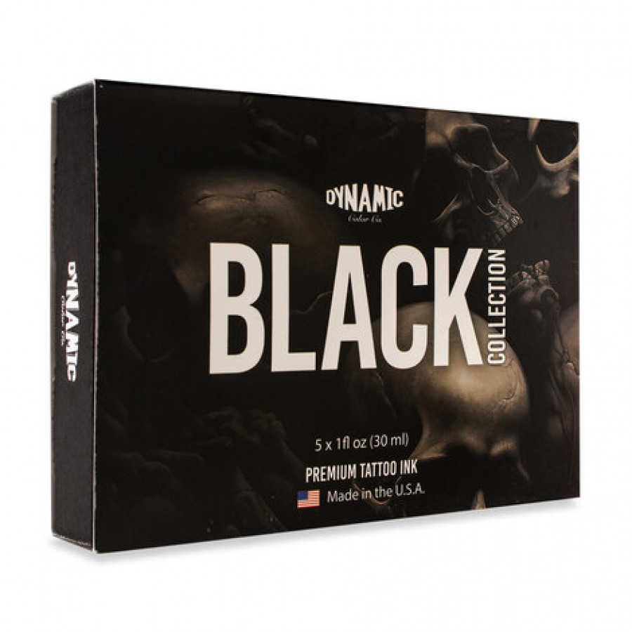 Тату краска Dynamic Colors Black Collection Color Set (4 пигмента + разбавитель) 30 мл
